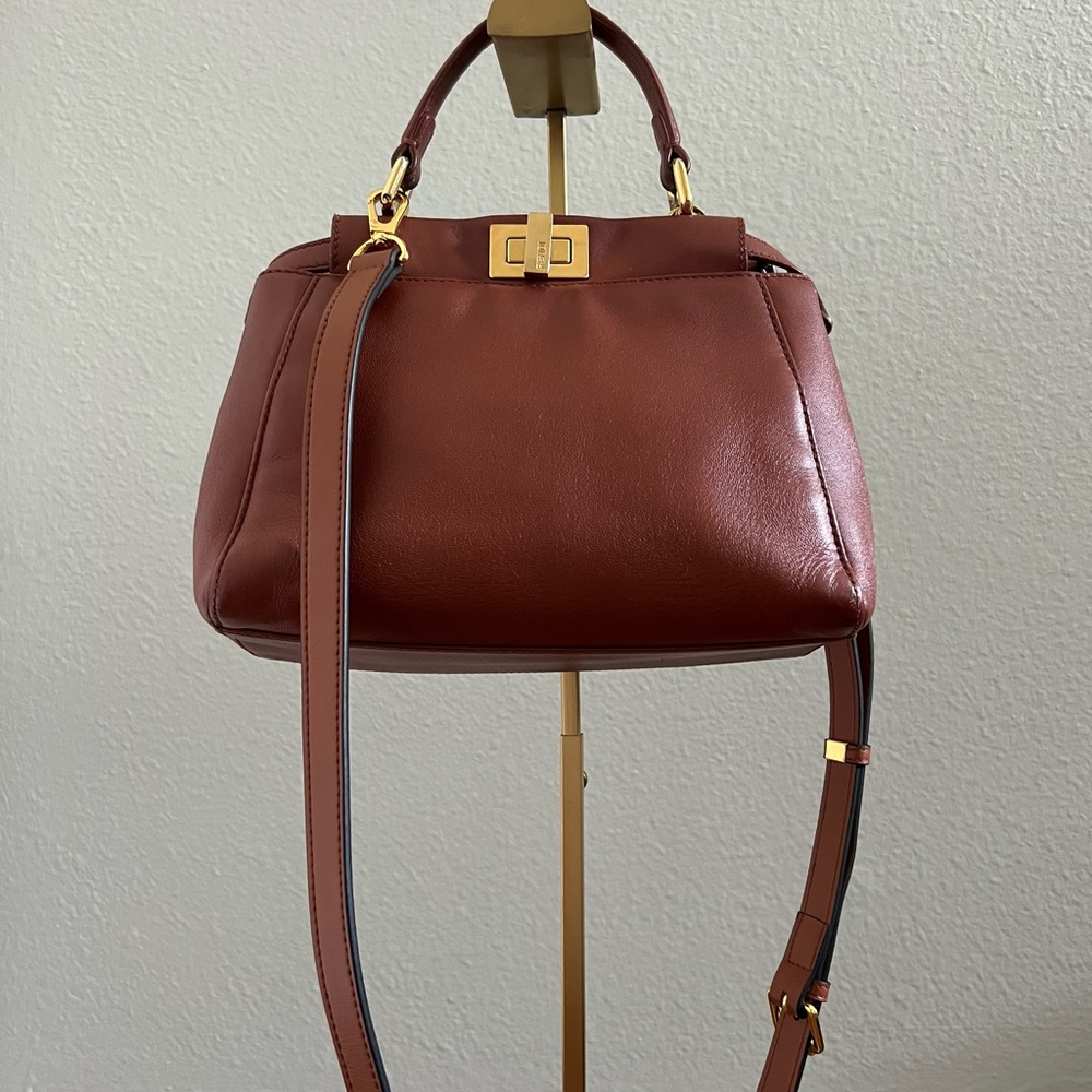 Fendi Small Peekaboo - Brown Leather with COA